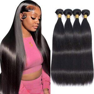 Straight Bundles Human Hair 20 20 22 22 Inch 100% Unprocessed Brazilian Virgin